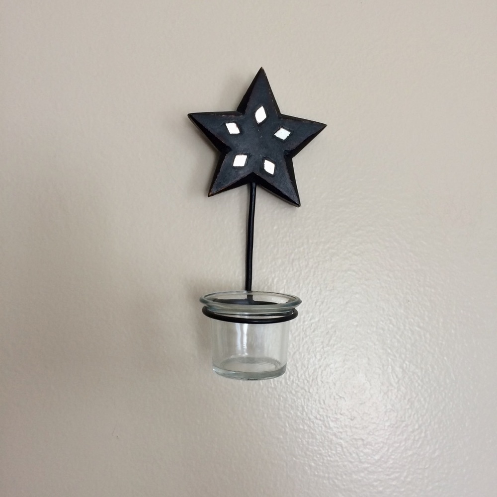Star Tealight Wall Hanging w/ mirrors